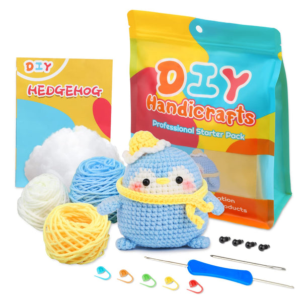Blue Penguin Crochet Kit for Beginners