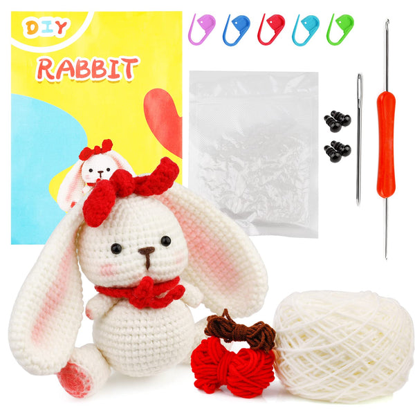 White Rabbit Crochet Kit for Beginners