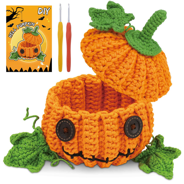 Pumpkin Halloween Crochet Kit for Beginners