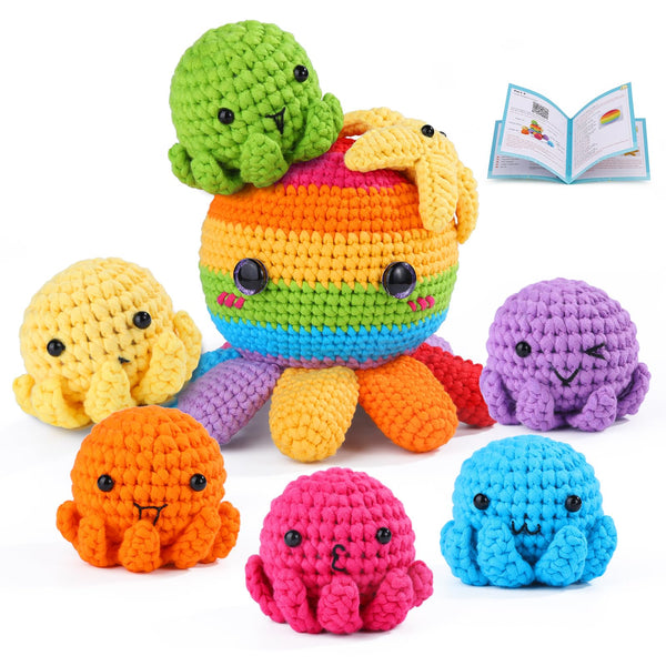 Octopus Family Crochet Kits for Beginners