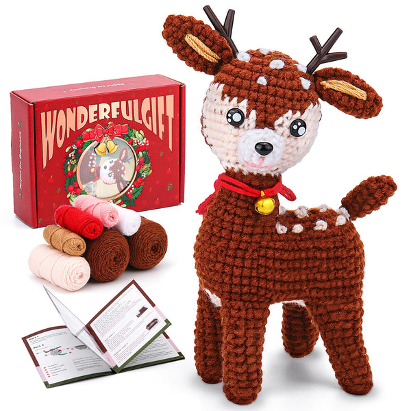 Christmas Deer Christmas Crochet Kit for Beginners