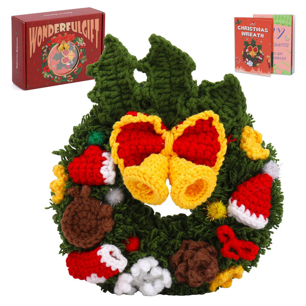 Complex Christmas Wreath - Christmas Crochet Kit for Beginners