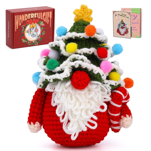 Gnomish Christmas Tree - Christmas Crochet Kit for Beginners